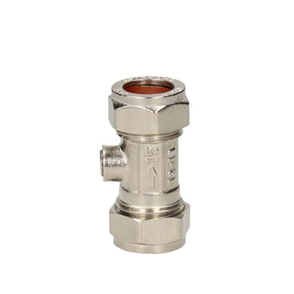 V&G Compression 15mm Chrome Isolation Valve - JJ Building Materials