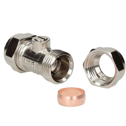 V&G Compression 15mm Chrome Isolation Valve - JJ Building Materials