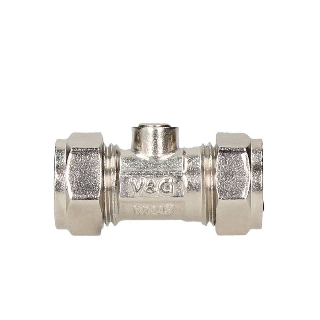 V&G Compression 15mm Chrome Isolation Valve - JJ Building Materials