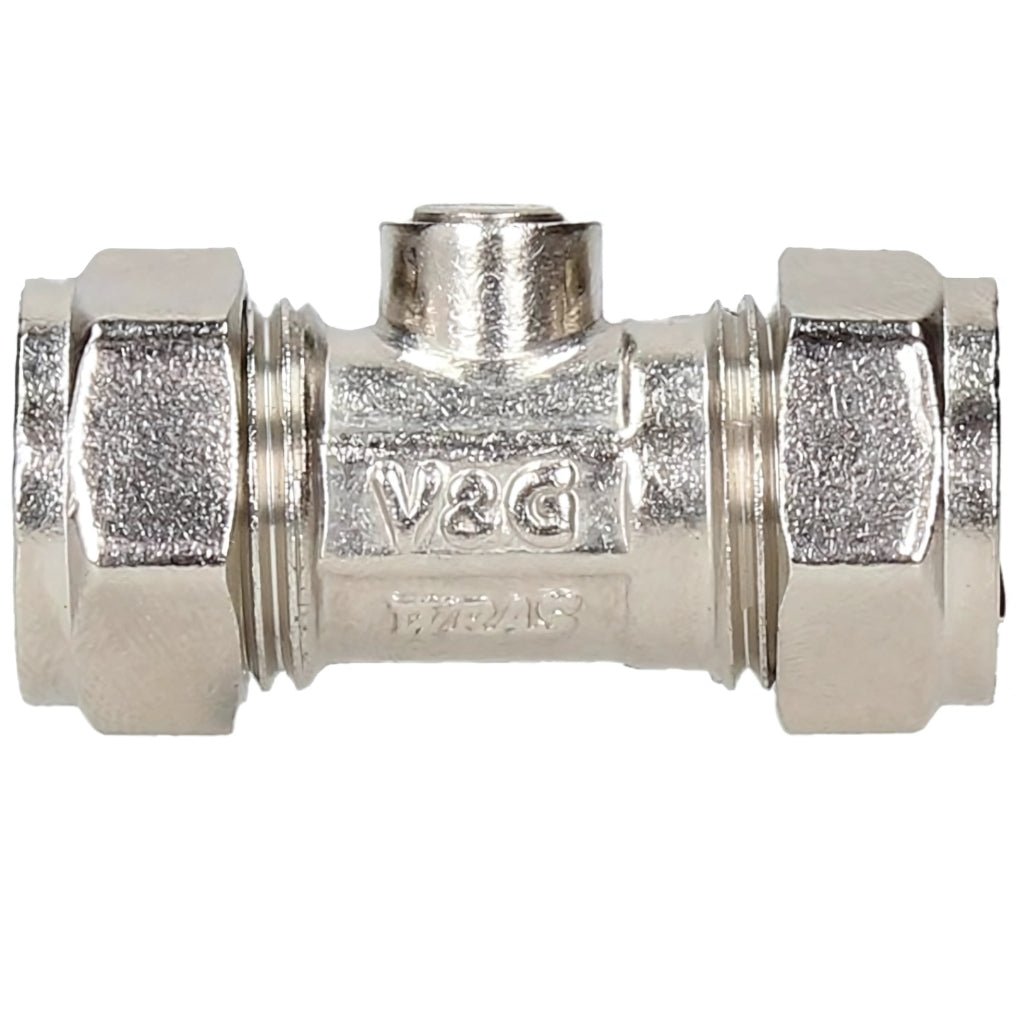 V&G Compression 15mm Chrome Isolation Valve - JJ Building Materials