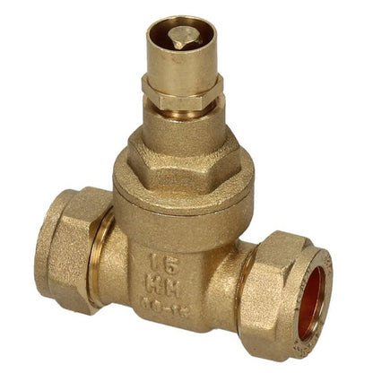 V&G Compression 15mm Lockshield Gate Valve - JJ Building Materials