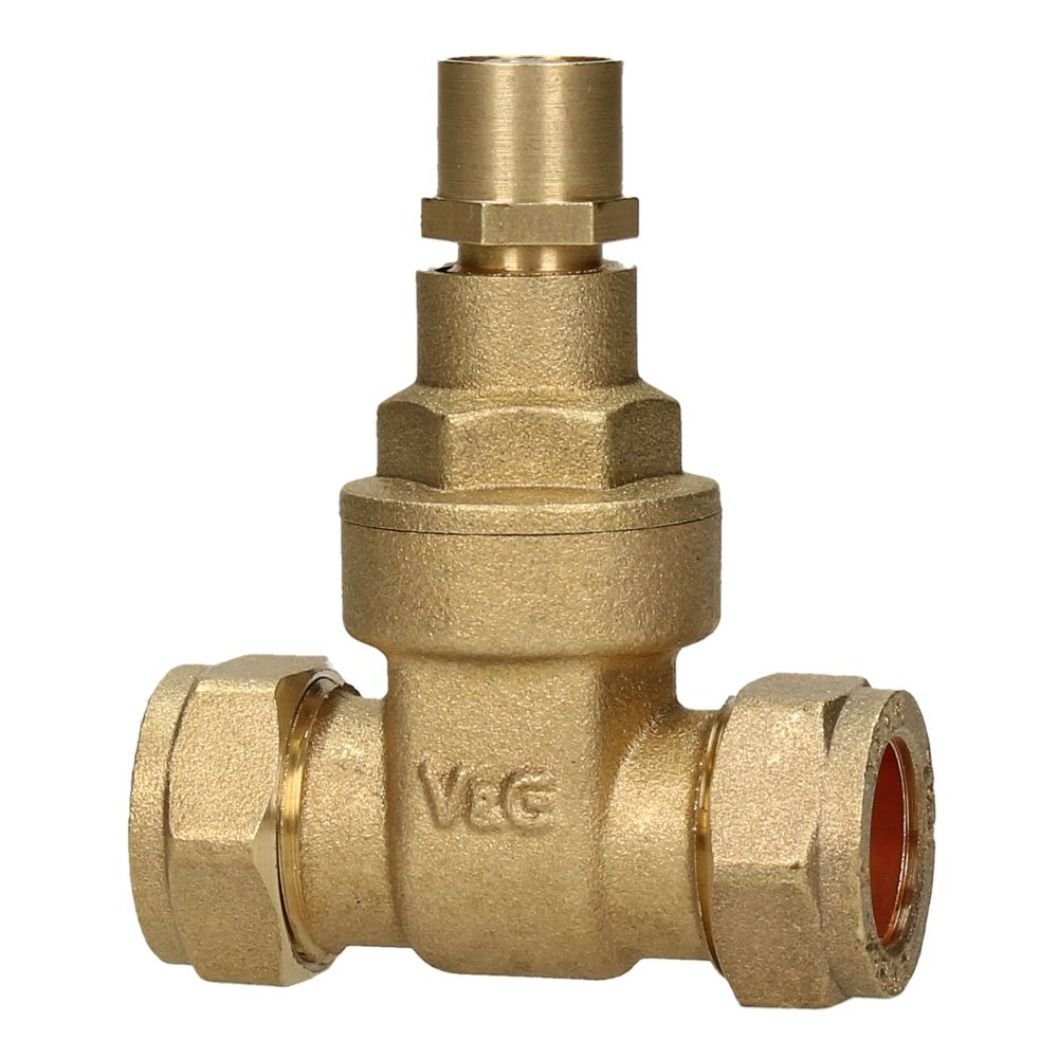 V&G Compression 15mm Lockshield Gate Valve - JJ Building Materials