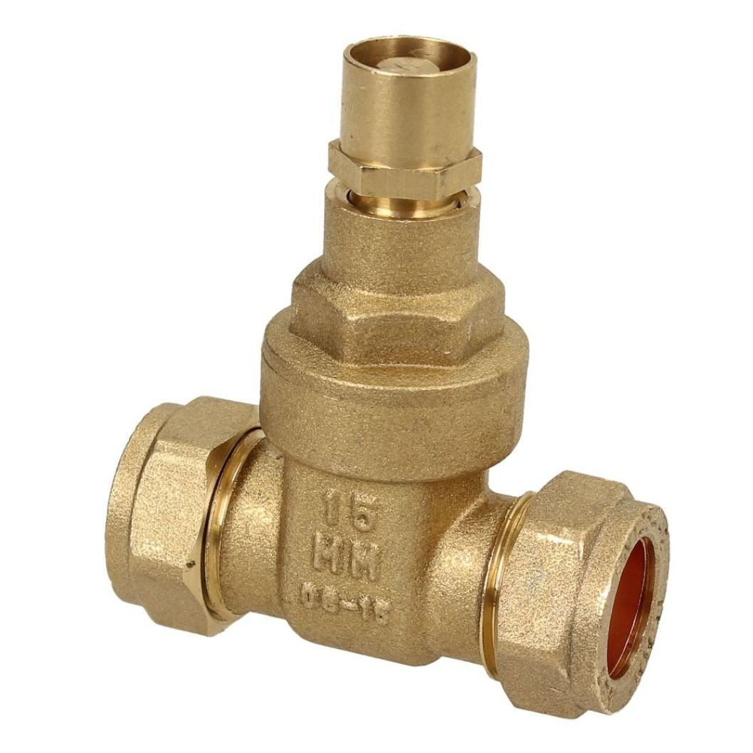 V&G Compression 15mm Lockshield Gate Valve - JJ Building Materials