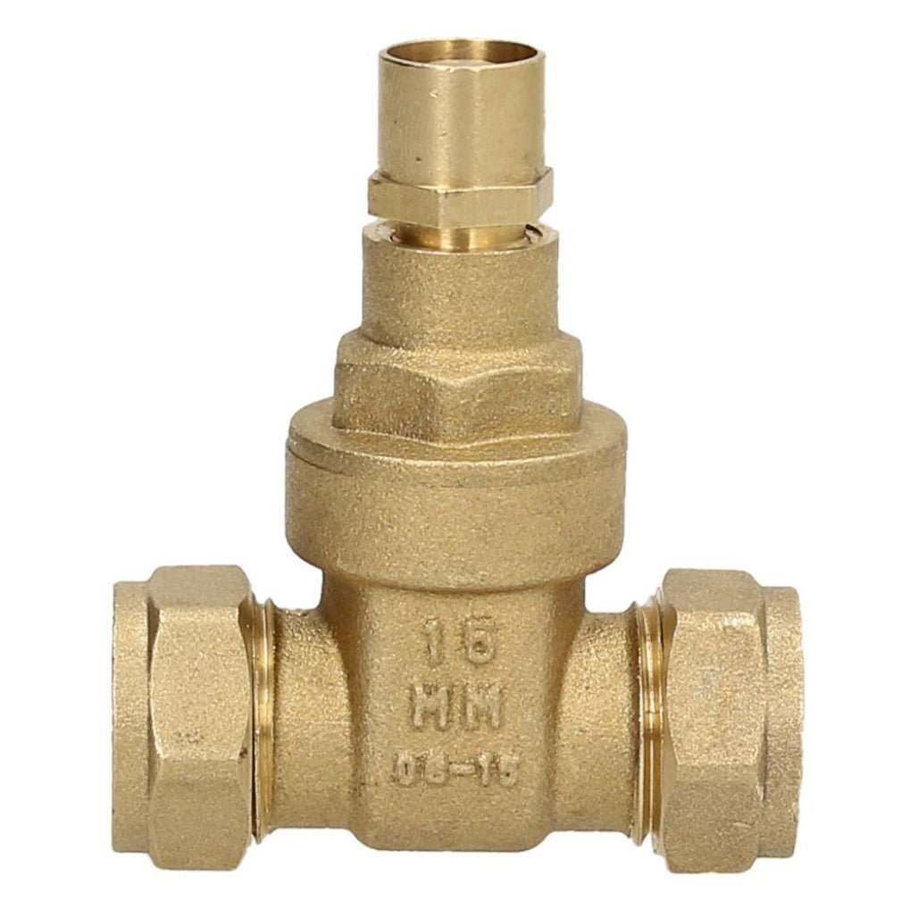 V&G Compression 15mm Lockshield Gate Valve - JJ Building Materials