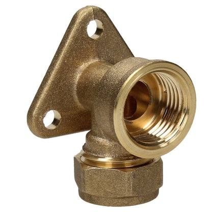 V&G Compression 15mm x 1/2 Backplate Elbow - JJ Building Materials