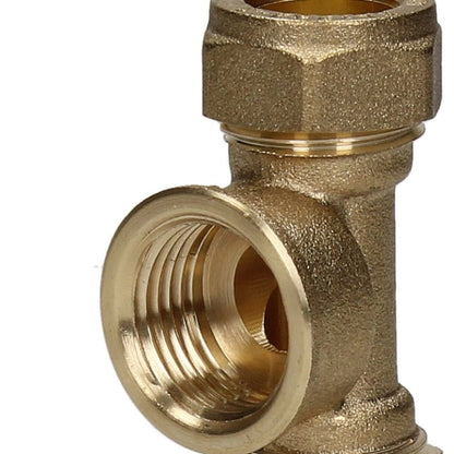 V&G Compression 15mm x 15mm x 1/2 Female Iron Reducing Tee - JJ Building Materials