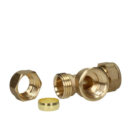 V&G Compression 15mm x 15mm x 1/2 Female Iron Reducing Tee - JJ Building Materials