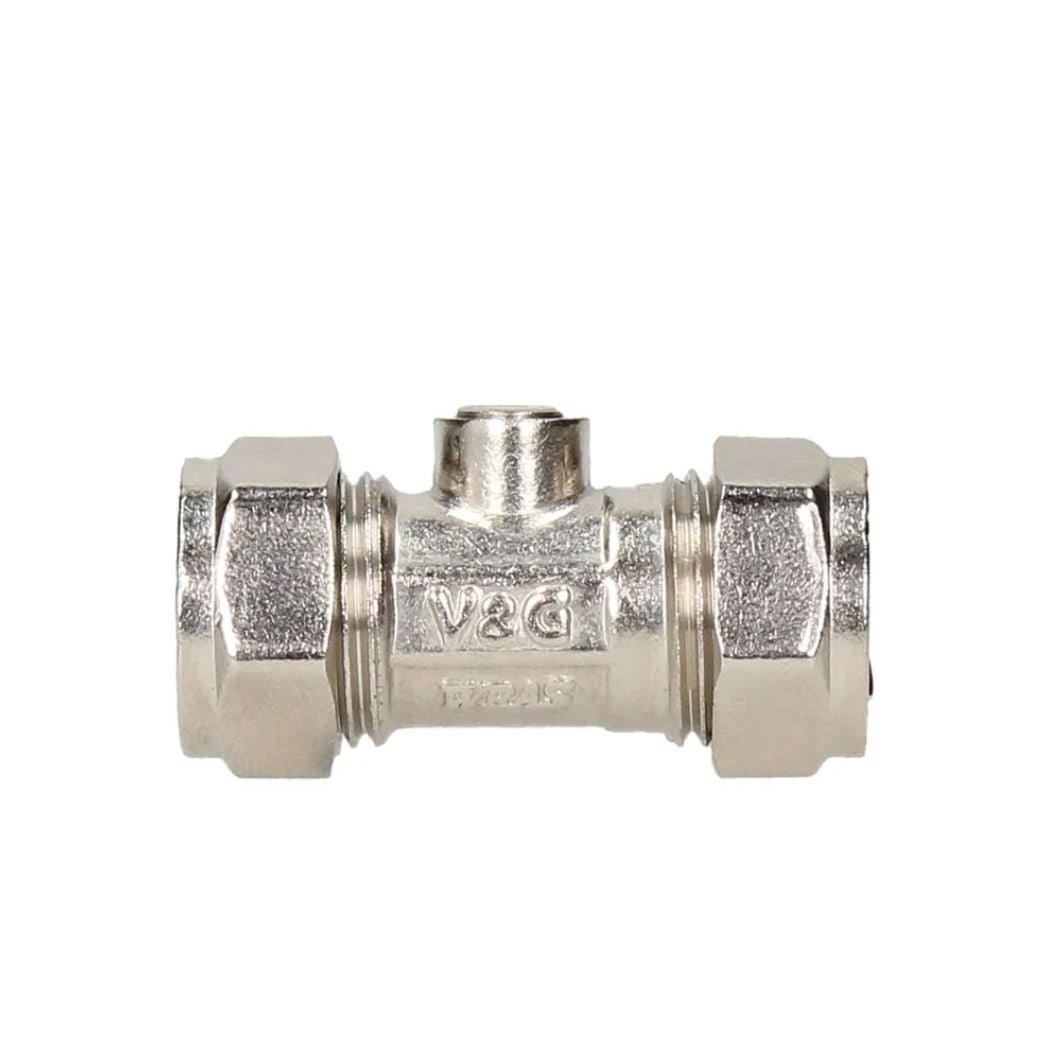 V&G Compression 22mm Chrome Isolation Valve - JJ Building Materials