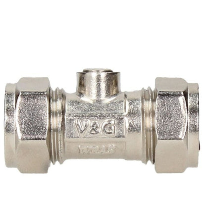 V&G Compression 22mm Chrome Isolation Valve - JJ Building Materials