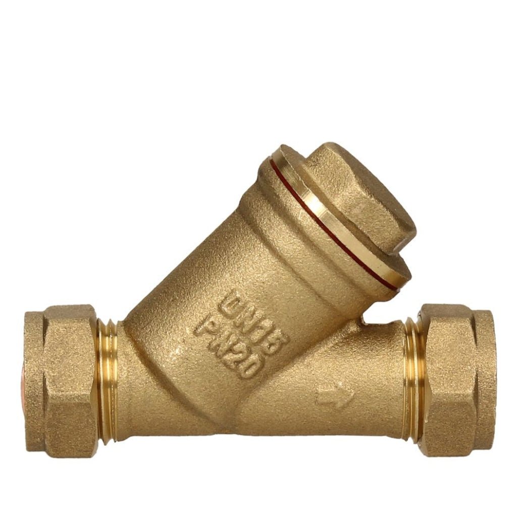 V&G Compression Brass Y Strainer - JJ Building Materials