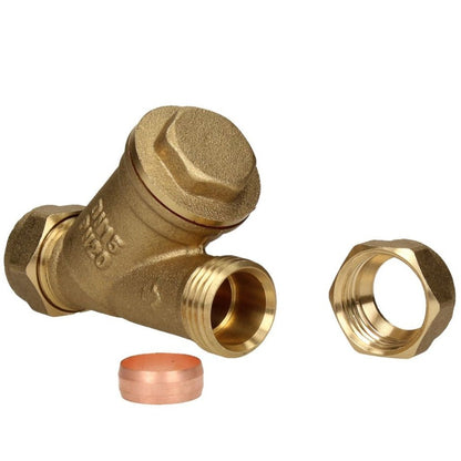 V&G Compression Brass Y Strainer - JJ Building Materials