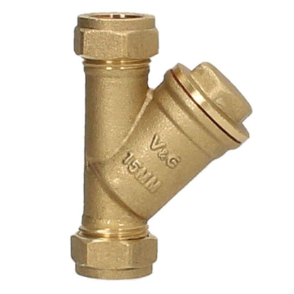 V&G Compression Brass Y Strainer - JJ Building Materials