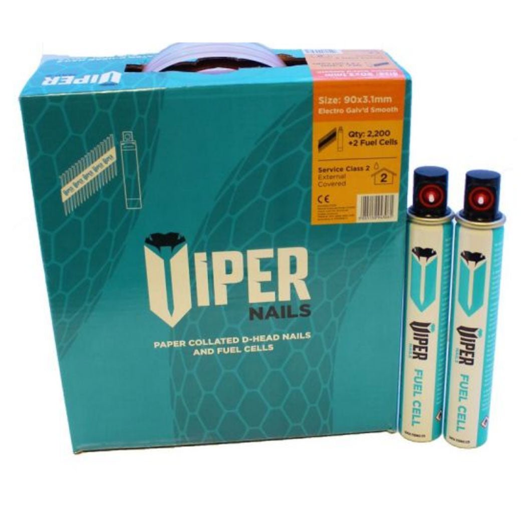 VIPER Galvanised ANGLED Brads Inc Fuel Pack (2000) - JJ Building Materials