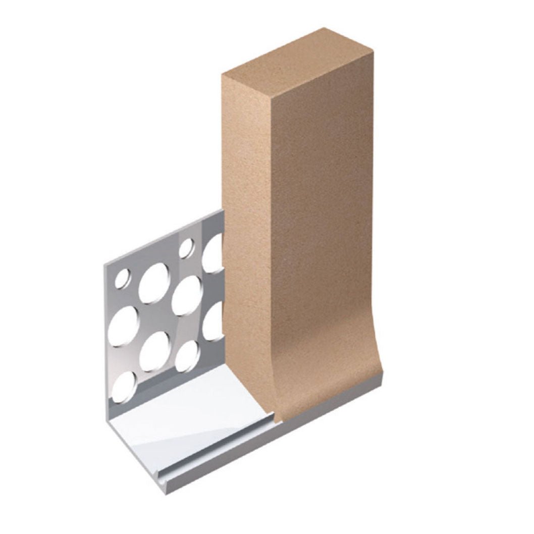 VISTA Plastic Bellcast Render Stop Bead 6/12mm White 2.5m - JJ Building Materials