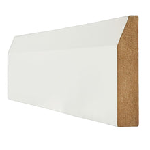 White Primed 18x146mm Wrapped Chamfered Skirting Board (4x3m Lengths) - JJ Building Materials