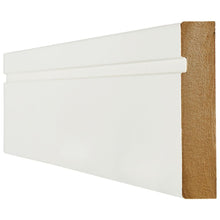 White Primed 18x95mm Wrapped Single Groove Skirting Board (4x3m Lengths) - JJ Building Materials