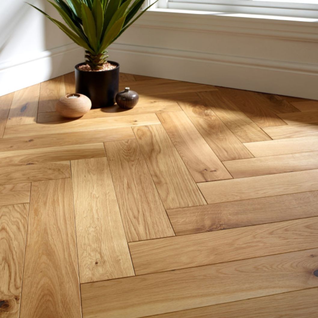 Wingate Oak Brushed Fusion Hybrid Engineered Wood Flooring - 1.92m2 Pack Size | Parquet Range - JJ Building Materials