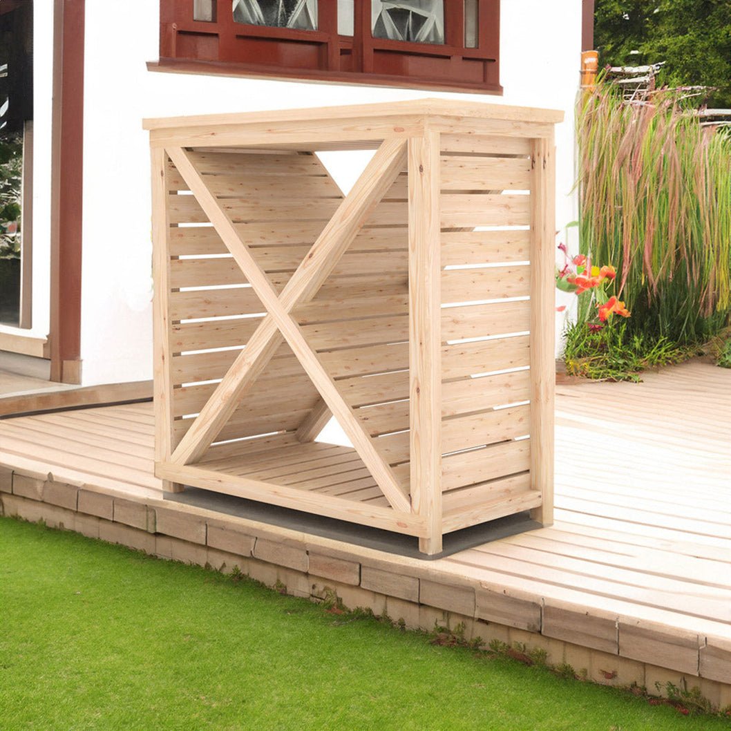 Woodlowe Cross Log Store 3x1 - JJ Building Materials