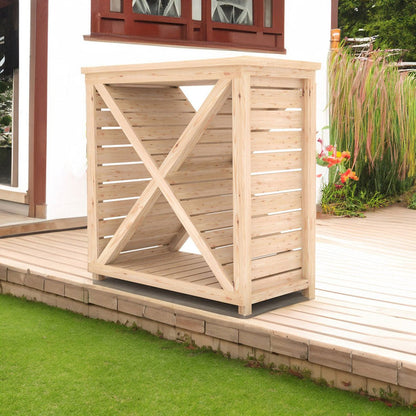 Woodlowe Cross Log Store 3x1 - JJ Building Materials