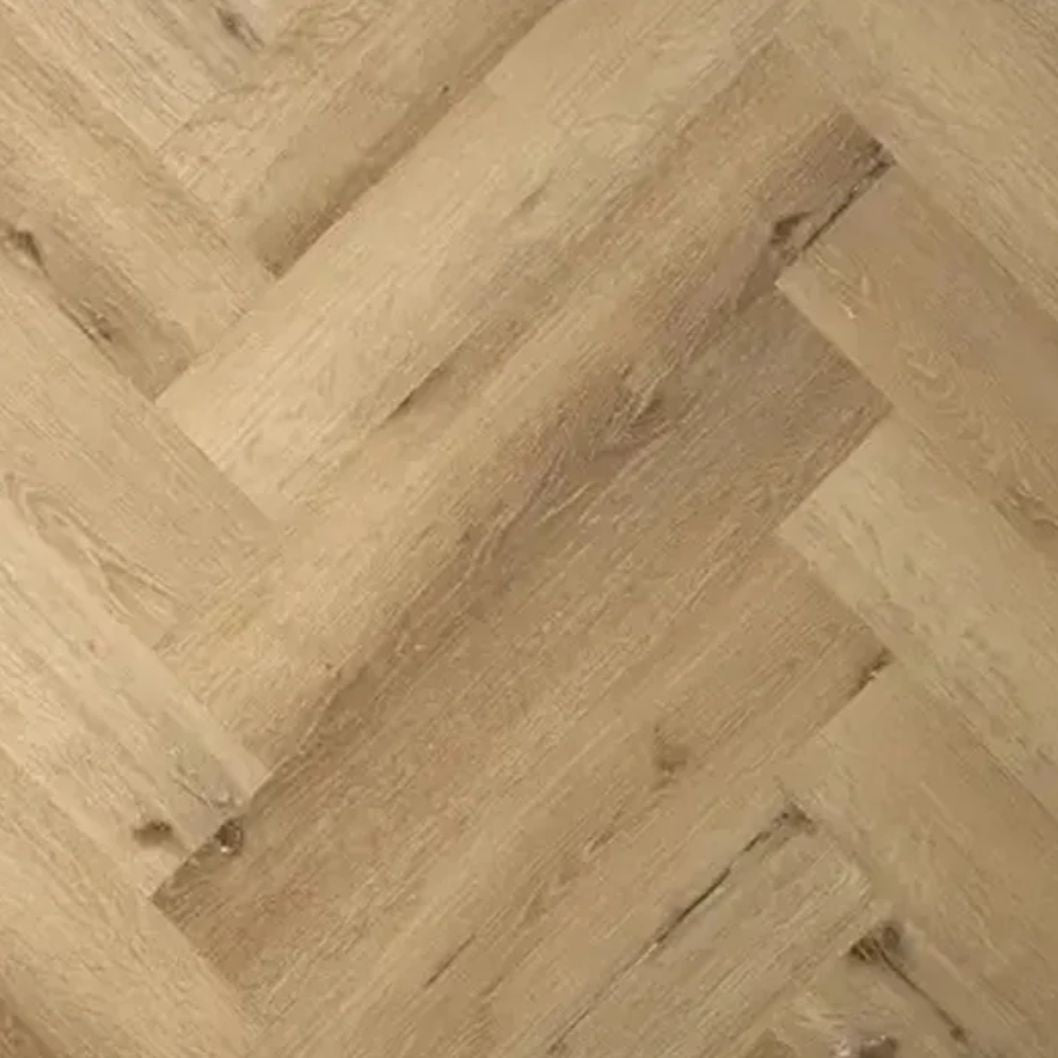 Woodpecker Craft Camel Oak Herringbone Stratex Wood Flooring With Built In Underlay (1.44m2) - JJ Building Materials