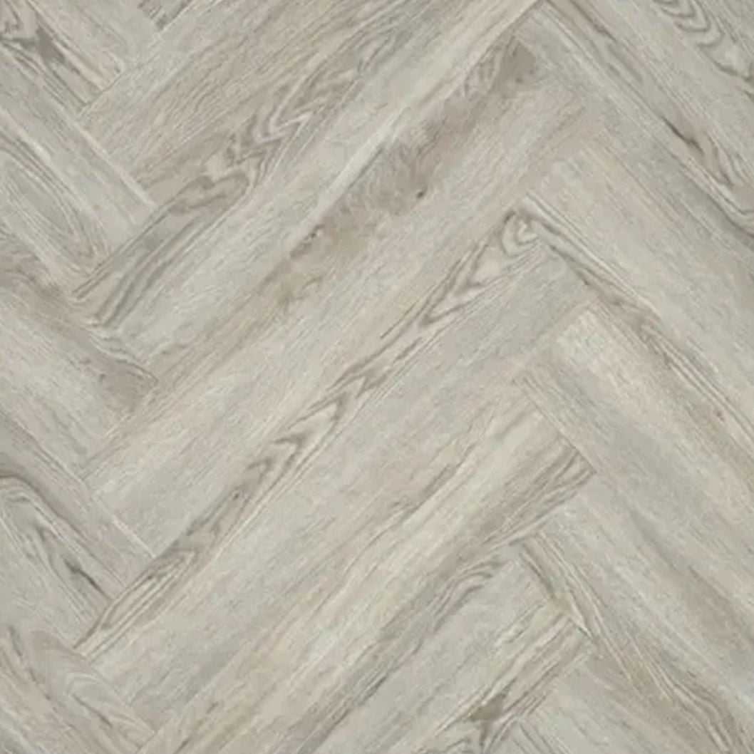 Woodpecker Craft Rain Oak Herringbone Stratex Wood Flooring With Built In Underlay (1.44m2) - JJ Building Materials