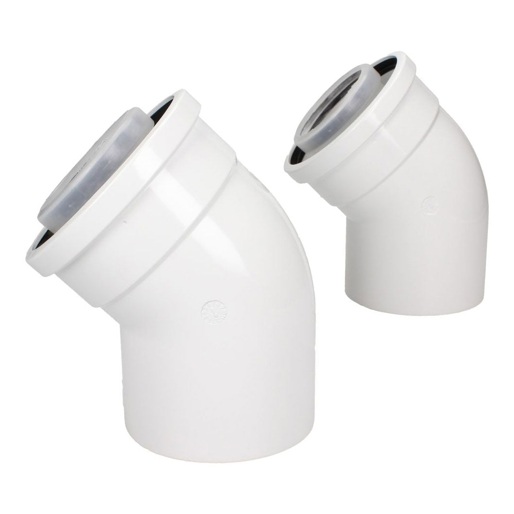 Worcester 45 Degree Flue Bends (Pair) - JJ Building Materials