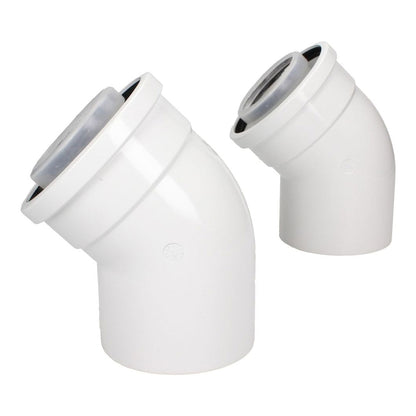 Worcester 45 Degree Flue Bends (Pair) - JJ Building Materials