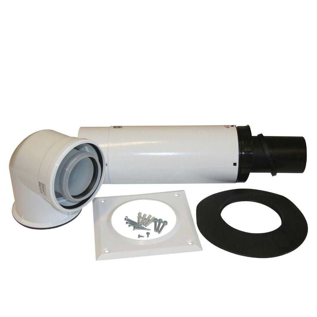 Worcester 80/125 405-600mm Telescopic Horizontal Flue - JJ Building Materials