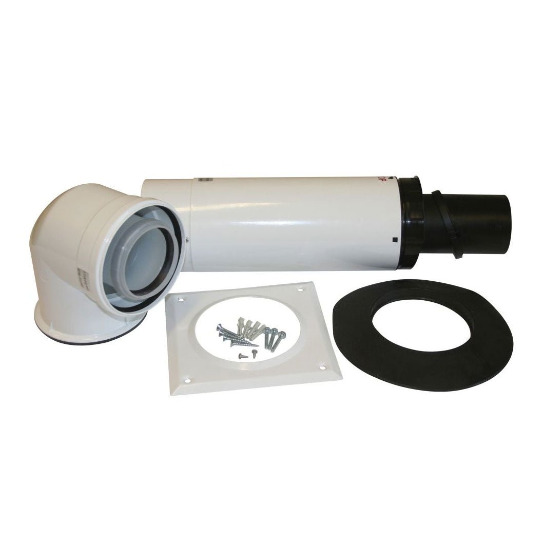 Worcester 80/125 405 - 600mm Telescopic Horizontal Flue - JJ Building Materials