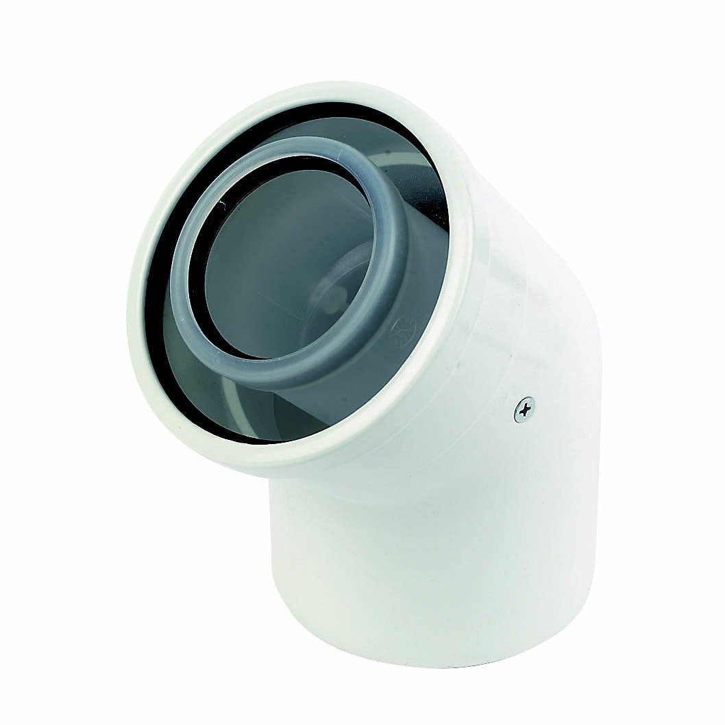 Worcester 80/125 Balanced Flue 45 Degree Elbow - JJ Building Materials