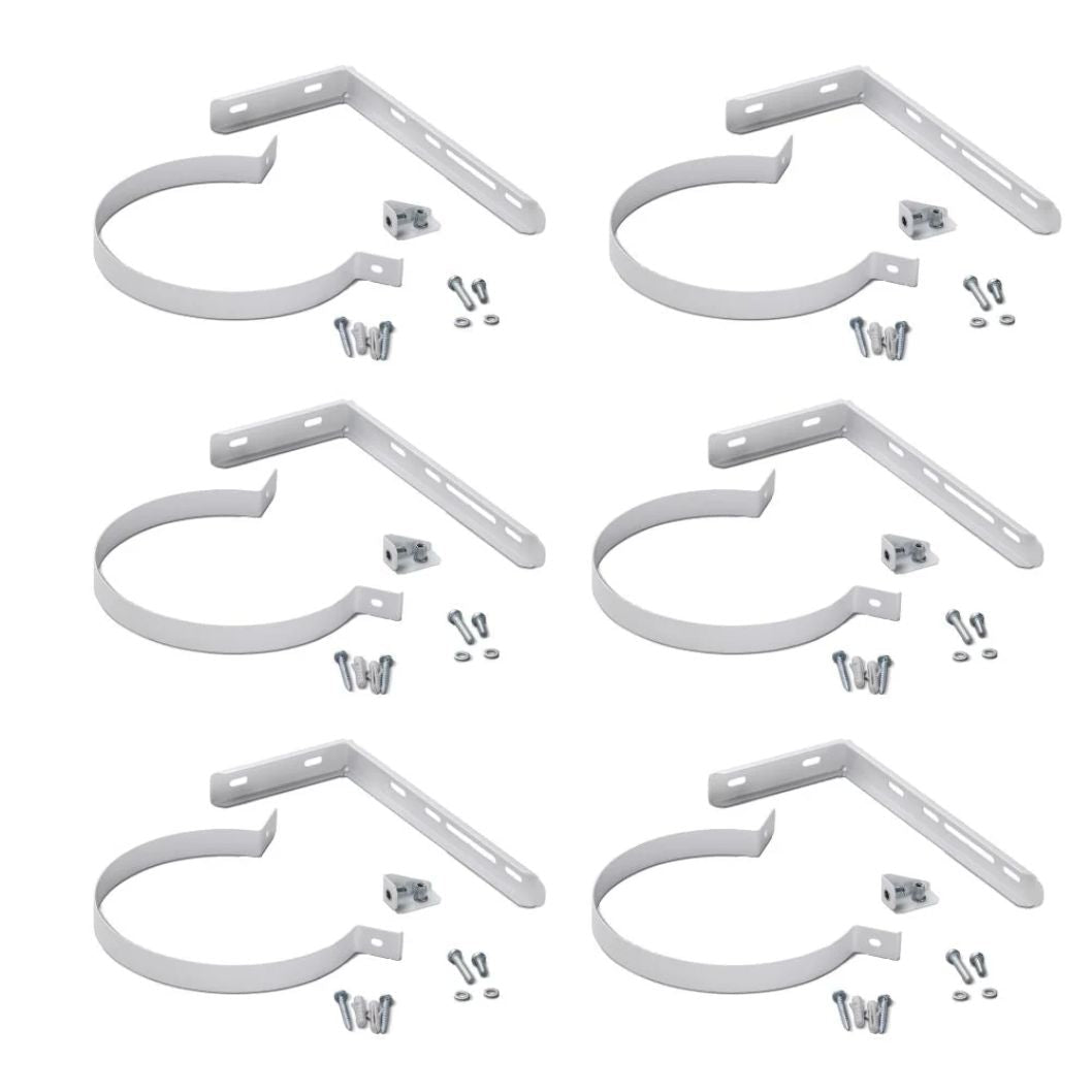 Worcester Pack Of 6 White 100mm Flue Support Brackets - JJ Building Materials