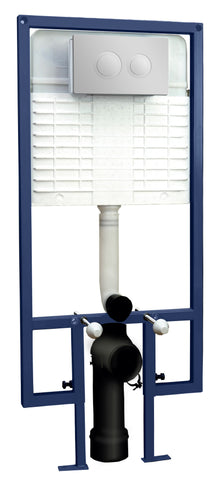 Hudson Reed Concealed Cisterns And Frames Dual Flush Concealed Cistern With Frame Contemp Chrome Stainless Steel 1136x520x204mm