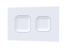 Hudson Reed Concealed Cisterns And Frames Square Dual Flush Push Button White Contemp Stainless Steel 170x267x11mm