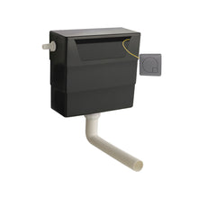 Nui Universal Access Cistern & Gun Metal Square Flush Plate Contemporary Brushed Pewter Polyethylene 296x340x142mm