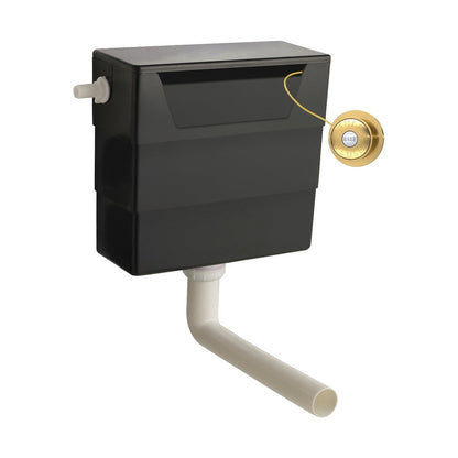 Hudson Reed Concealed Cisterns And Frames Universal Access Cistern & Brushed Brass Trad Flush Plate Polyethylene 334x303x136mm